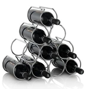 European Chrome Wine Rack 10 Bottles